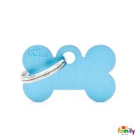 My Family Custom Pet ID Tags - Basic Light Blue Bone S