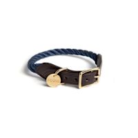 Found My Animal Rope & Leather Collar - Navy L