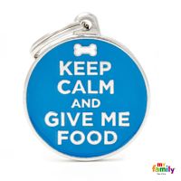 My Family Custom Pet ID Tags - Charms Keep Calm Give Me Food L