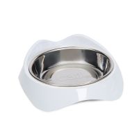 Catit PIXI Cat Dish - Stainless Steel White Single