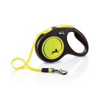 Flexi Retractable Leash - Neon Tape Yellow