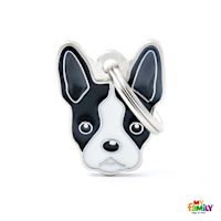 My Family Custom Pet ID Tags - Friends Boston Terrier
