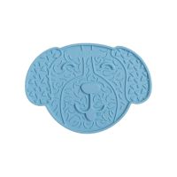 Dexypaws Enrichment Lick Mat - Blue Dog Face