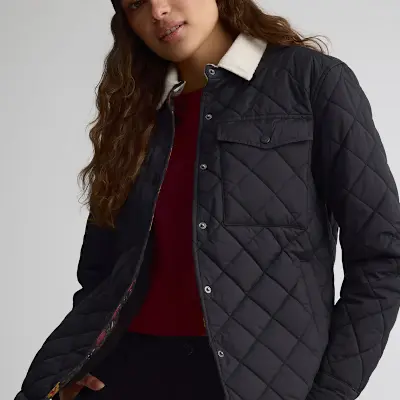 Surchemise avec col en sherpa pour femme LARGE