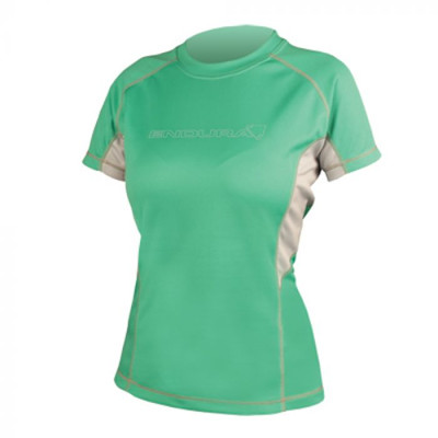 WMNS PULSE S/S T GRN/GRY - L