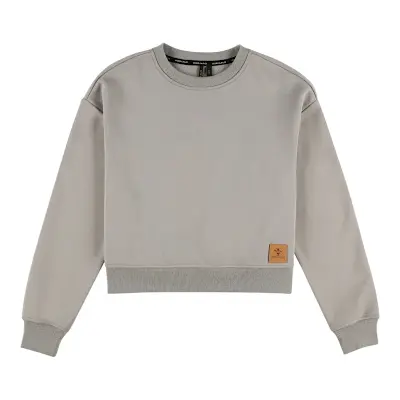 Chandail coton ouaté à col rond pour femme  S