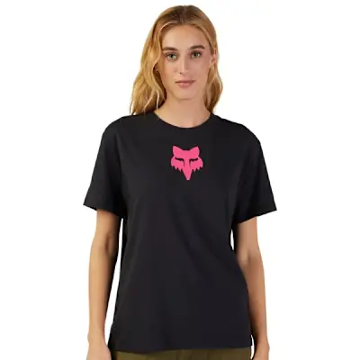 W FOX HEAD SS TEE  Black/Pink XS