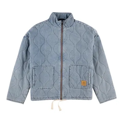 Veste matelassée en denim pour femme x-large