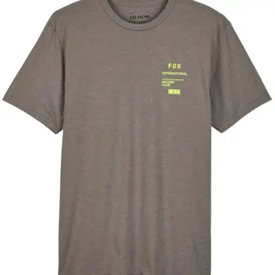 NUMERICAL PREM SS TEE  Heather Graphite M