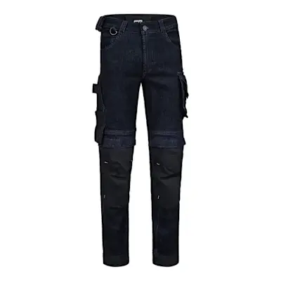 JEANS DE TRAVAIL BLEU FONCÉ POCHETTE GENOUILLÈRES HOMME 38