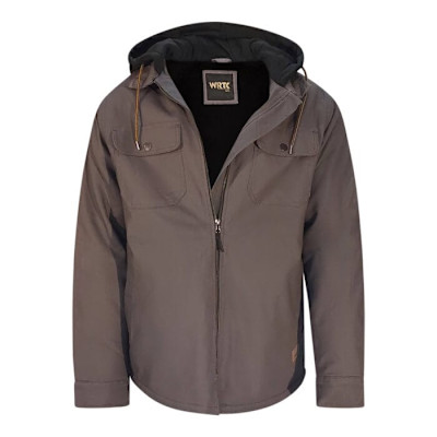 VESTE À CAPUCHE GRIS DOUBLÉE SHERPA HOMME (XL)