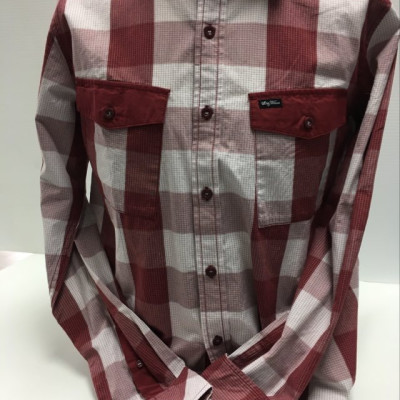 CHEMISE L-R-G A CARREAUX ROUGE BLANC S