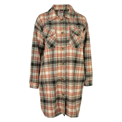 VESTE À CARREAUX PAPRIKA POUR FEMME (L)