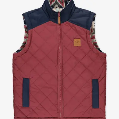 VESTE MATELASSÉE SANS MANCHES MAROON ROSE (XS)