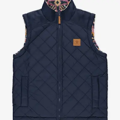VESTE MATELASSÉE SANS MANCHES INDIGO (M)
