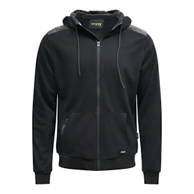 CHANDAIL À CAPUCHE ZIP CORDURA NOIR HOMME (S)