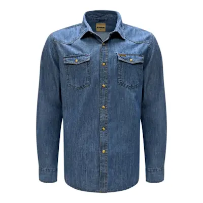 CHEMISE DENIM BLEU MOYEN HOMME (S)