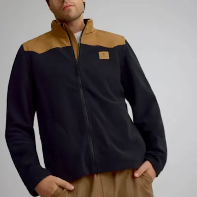 Veste en laine polaire à manches amovibles pour homme taille: small