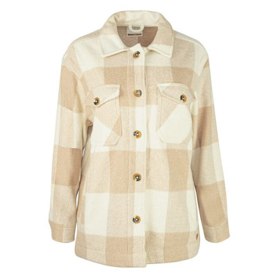 VESTE À CARREAUX ROSE PÂLE COURTE FEMME (M)