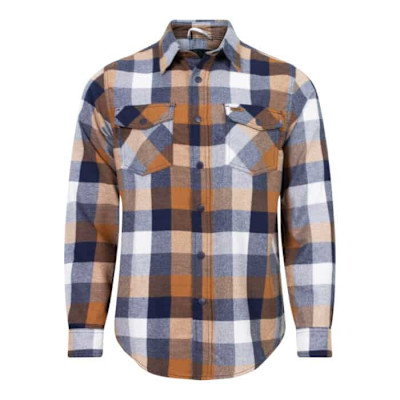 CHEMISE CLASSIQUE FLANELLE MARINE HOMME (L)