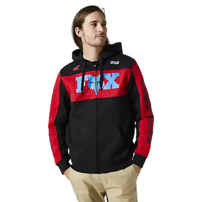 HONDA ZIP FLEECE [BLK/RD] S