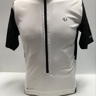 ELITE 3QTR ZIP JRSY WH/BK S