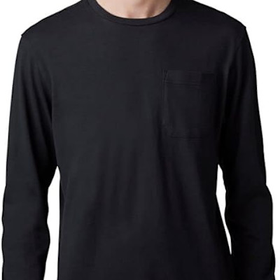 LEVEL UP LS PKT TEE BLK-S
