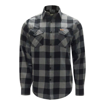 CHEMISE CLASSIQUE FLANELLE GRIS HOMME (3XL)