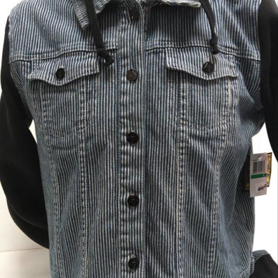 VESTE LRG RAYÉ BLEU XL