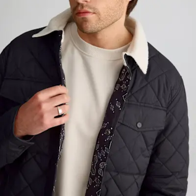 Surchemise avec col en sherpa pour homme taille : medium