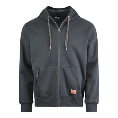 CHANDAIL À CAPUCHE ZIP NOIR HOMME (L)