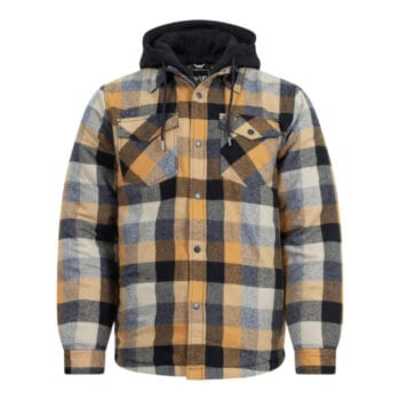 VESTE EN FLANELLE MATELASSÉE AVEC CAPUCHE CHIPMUNK HOMMES (M)
