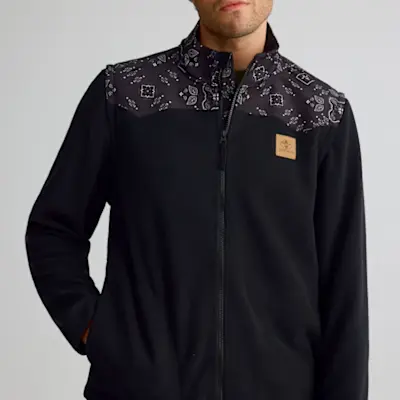 Veste en laine polaire à manches amovibles pour homme taille : large