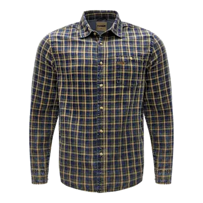 CHEMISE À CARREAUX VINTAGE VERT FONCÉ HOMME LARGE