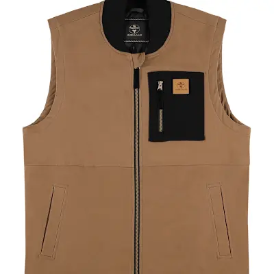 Veste sans manches en twill pour homme large