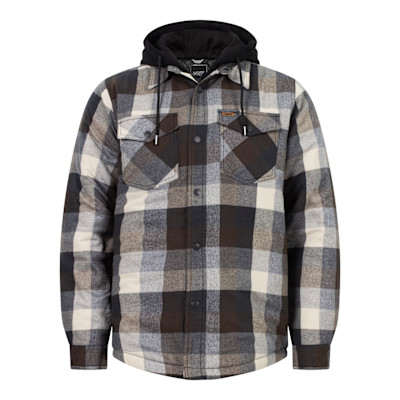 VESTE FLANELLE À CAPUCHE BRUN HOMME (2XL)