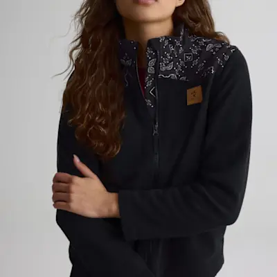 Veste en laine polaire à manches amovibles pour femme Taille: Petit