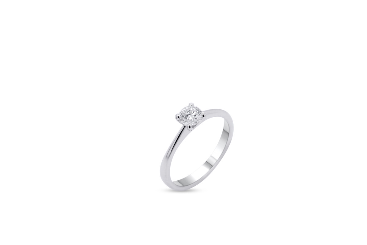 in het midden van niets Actief Gebruikelijk Ringen Dames Gouden Juwelen Verlovingsring Solitair Ring 18kt 18kt Witgoud  Rond (Briljant) Diamant Verlovingsring - solitair - ring 18kt wit goud met  briljant - SOL9673