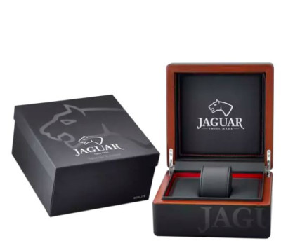 Jaguar - Herenhorloge in staal met groene wijzerplaat - j805/c