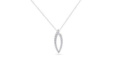 Giorgio Visconti - ketting met hanger 18kt wit goud met briljant - GB39850 - 70 - 40cm à 46cm Giorgio Visconti - ketting met hanger 18kt wit goud met briljant - GB39850 - 70 - 40cm à 46cm