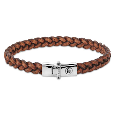 Small Braided Raw Cognac M -  RR-L0171-S-M