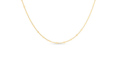 Fantasieketting 18kt bi-color - 42cm