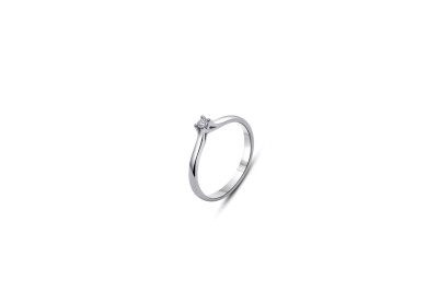 Giorgio Visconti - solitair - verlovingsring - 18kt wit goud met briljant - AB16500A - 5- maat 52 Giorgio Visconti - solitair - verlovingsring - 18kt wit goud met briljant - AB16500A - 5- maat 52
