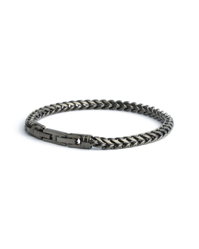 Gemini - armband zwart staal - Milia Black XS-S - M02XSS Gemini - armband zwart staal - Milia Black XS-S - M02XSS