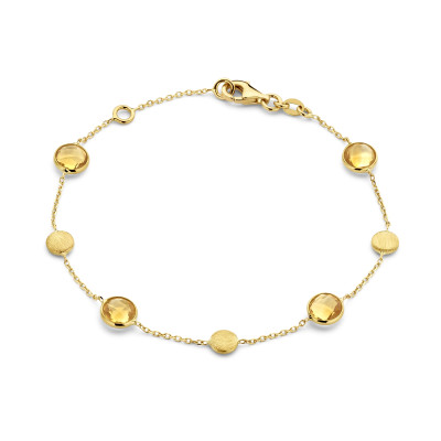 Femme adoree - Armband in 18kt geel goud met citrien - F06A0640