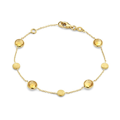 Femme adoree - Armband in 18kt geel goud met citrien - F06A0640 Femme adoree - Armband in 18kt geel goud met citrien - F06A0640
