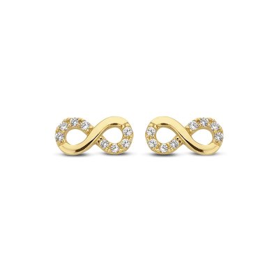 Oorknop in 14kt geel goud - infinity - 0092 Oorknop in 14kt geel goud - infinity - 0092