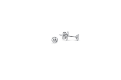 Oorstekers 18kt wit goud met briljant - 30-00052-1275 Oorstekers 18kt wit goud met briljant - 30-00052-1275