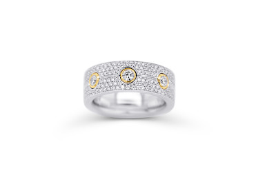 Giorgio Visconti - ring - 18kt  goud bi-color met briljant - AY17498 - maat 54