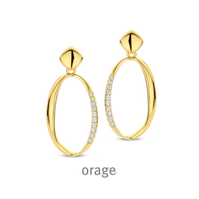 Orage - Oorhanger in plaqué or met zirkonium - BB135
